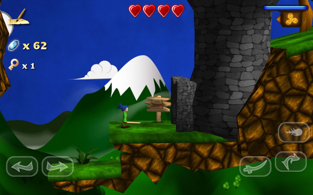 Swordigo (Android) screenshot: Entering a tower.
