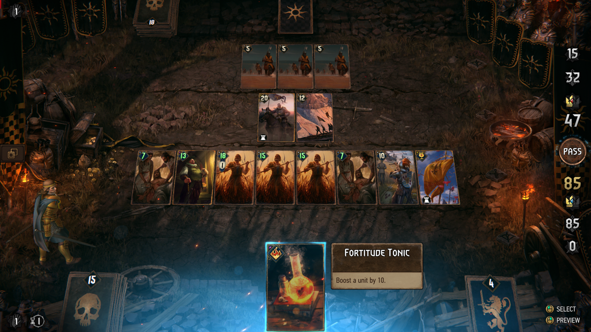 Thronebreaker: The Witcher Tales (Windows) screenshot: Standard Battle