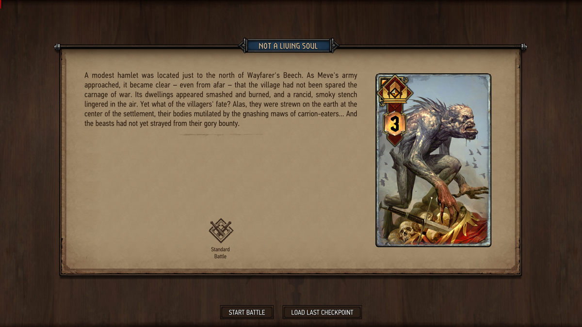 Thronebreaker: The Witcher Tales (Windows) screenshot: Pre-Battle Description