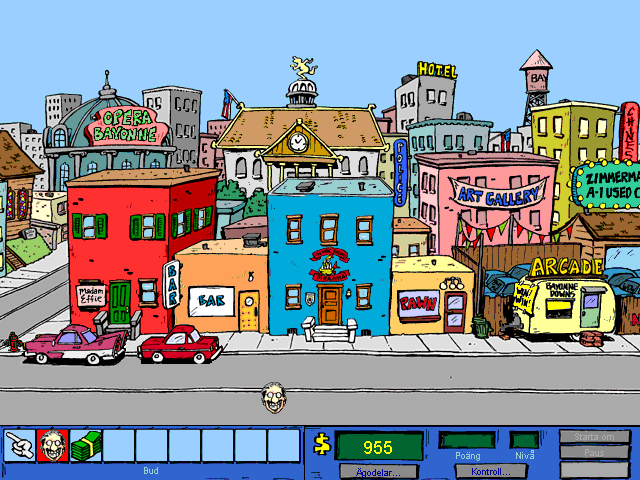 Ernie: Pank i Bayonne (Windows) screenshot: The street of Bayonne