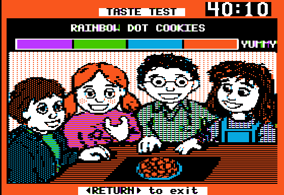 Bake & Taste (Apple II) screenshot: Taste Testing