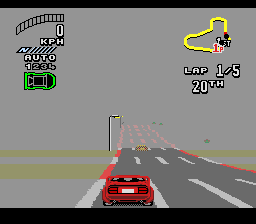 Top Gear 2 (Genesis) screenshot: Racing in fog