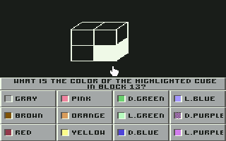 Blockout (Commodore 64) screenshot: Copy Protection Screen