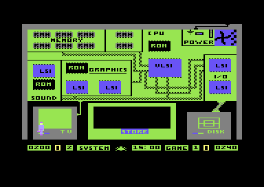 D-Bug (Commodore 64) screenshot: The Motherboard
