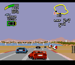 Top Gear 2 (Genesis) screenshot: I hope I can go to that beach after I win this race