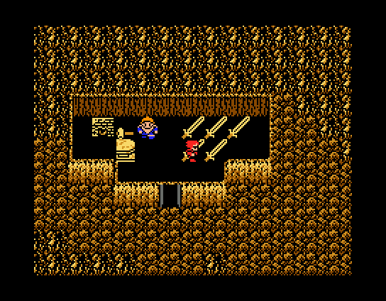 Final Fantasy (MSX) screenshot: This room is small, but at least it looks like a real room