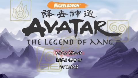 Avatar: The Last Airbender (PSP) screenshot: Main menu