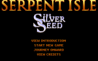 Ultima VII: Part Two - The Silver Seed (DOS) screenshot: Main menu