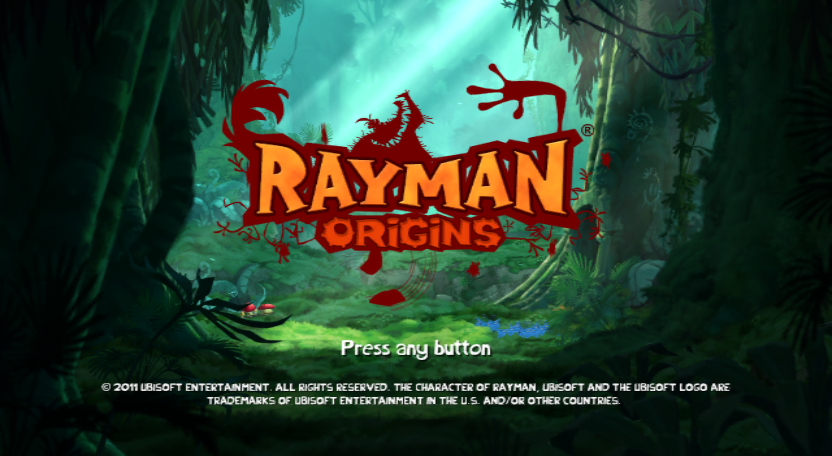 Rayman Origins (Wii) screenshot: Title screen