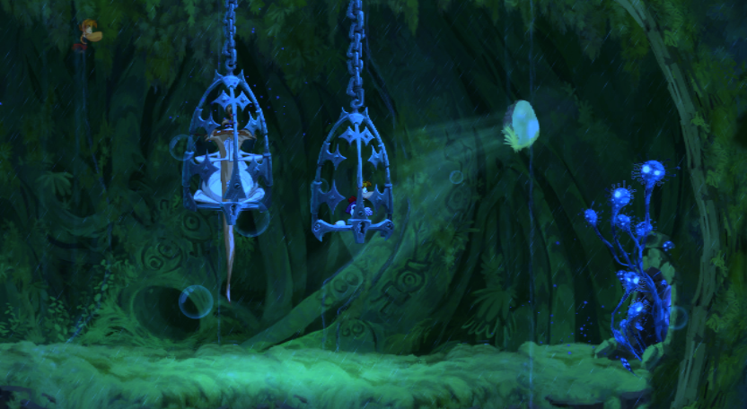 Rayman Origins (Wii) screenshot: In a cage