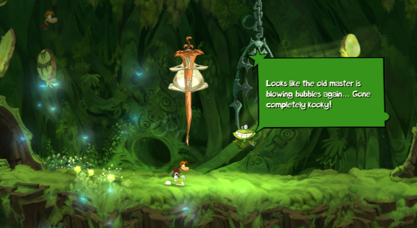 Rayman Origins (Wii) screenshot: The Old Master