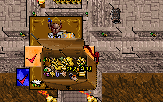Ultima VII: Part Two - The Silver Seed (DOS) screenshot: Behold, the new magic key ring! Probably the best thing Silver Seed adds to the series.
