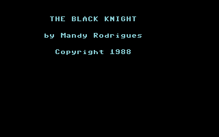 Black Knight Adventure (Commodore 64) screenshot: Title Screen