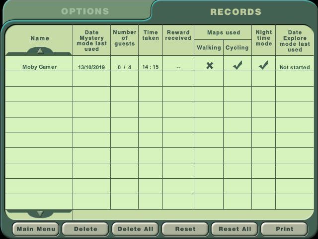 the Map Detectives: Rural Mystery (Windows) screenshot: The teacher's records screen