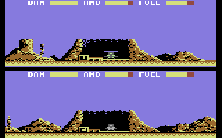 Protector (Commodore 64) screenshot: Starting at your base