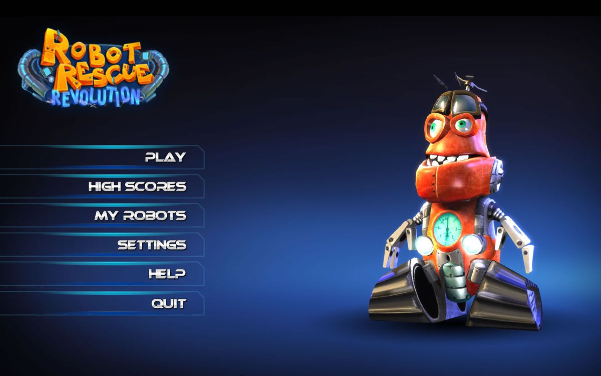 Robot Rescue Revolution (Windows) screenshot: Main menu