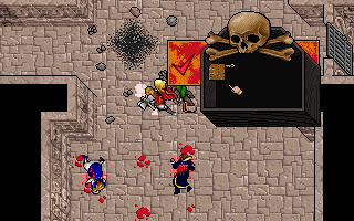 Ultima VII: Part Two - The Silver Seed (DOS) screenshot: Looting corpses...
