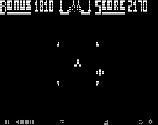 Fury (TRS-80) screenshot: Enemy Vessels Home on my Location