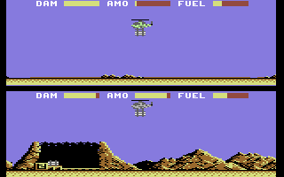 Protector (Commodore 64) screenshot: Carrying supplies