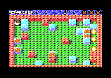 Iceblox Plus (Commodore 64) screenshot: Level 4