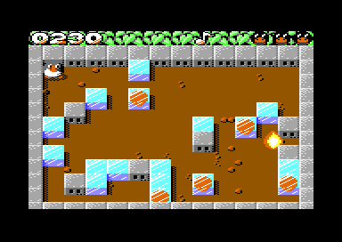 Iceblox Plus (Commodore 64) screenshot: Level 2