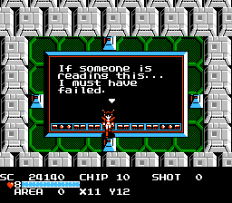 The Guardian Legend (NES) screenshot: Cut scene