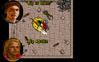 Ultima VII: Part Two - The Silver Seed (DOS) screenshot: Going down the well...