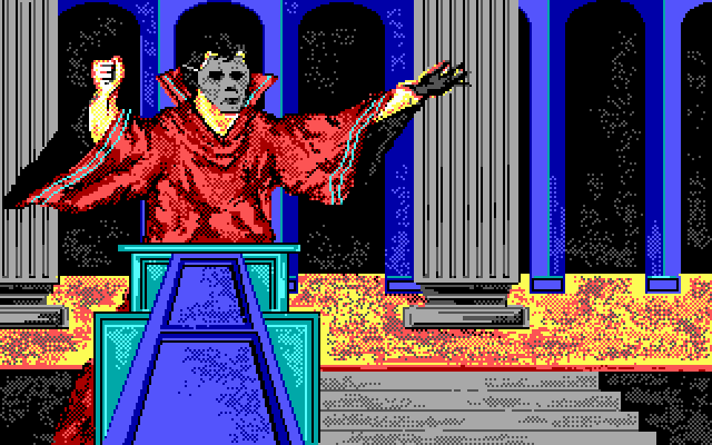 Guardians of Infinity: To Save Kennedy (DOS) screenshot: Something strange is happening...
