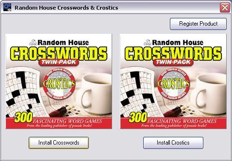 Random House Puzzles & Games: Crosswords (Windows) screenshot: The games can be installed separately