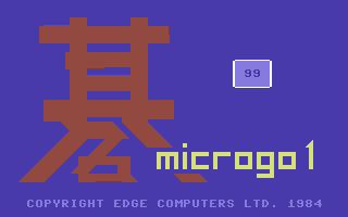 Microgo1 (Commodore 64) screenshot: Title screen.
