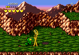 Battletoads (Genesis) screenshot: Fighting a robot