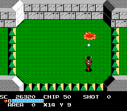 The Guardian Legend (NES) screenshot: Boss battle