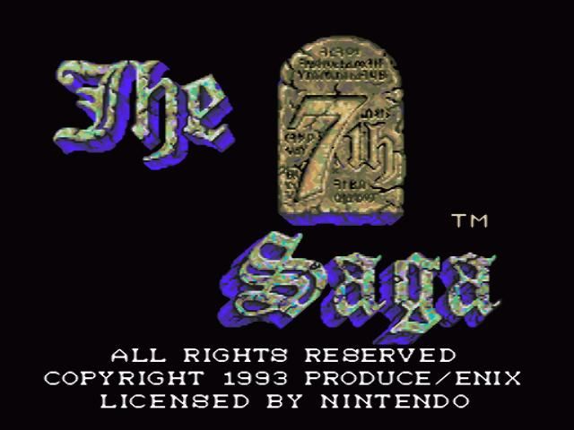 The 7th Saga (SNES) screenshot: Title screen