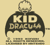 Kid Dracula (Game Boy) screenshot: Title Screen