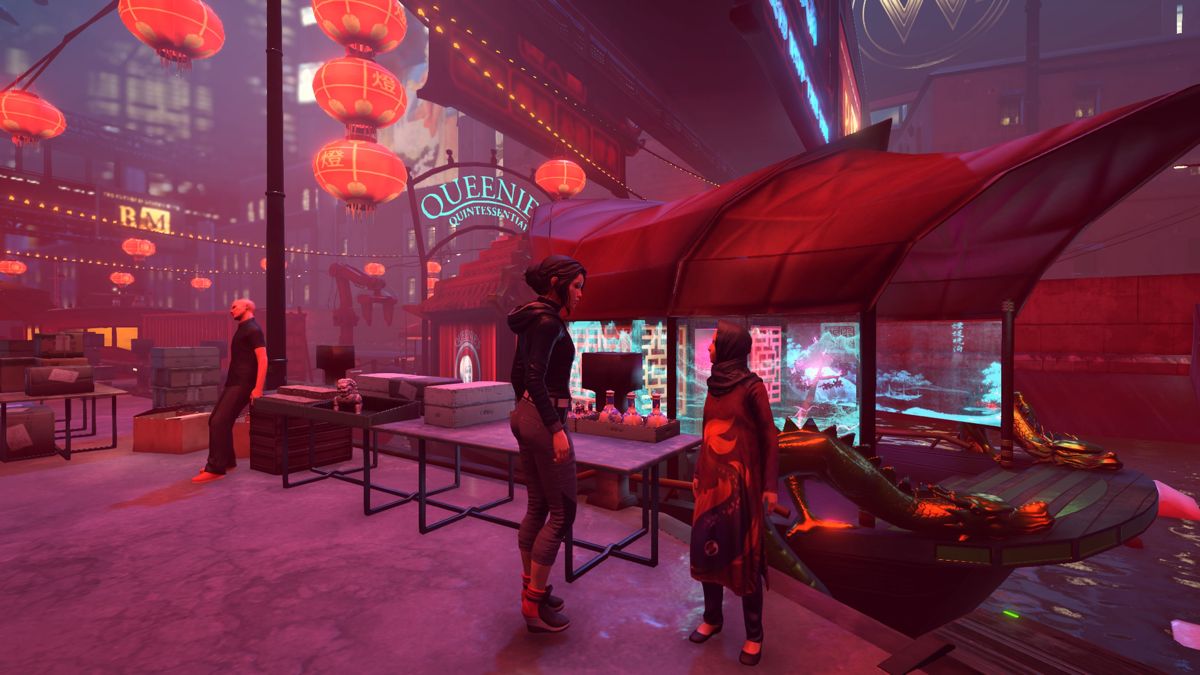 Dreamfall Chapters (PlayStation 4) screenshot: Book 1: Madame Queenie doesn't let anyone in without a gift