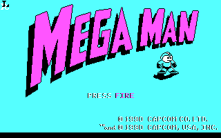 Mega Man (DOS) screenshot: Title Screen (CGA)