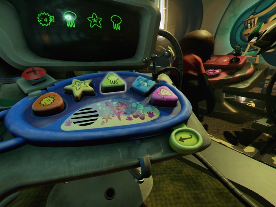 Psychonauts in the Rhombus of Ruin (PlayStation 4) screenshot: Entering the code into computer