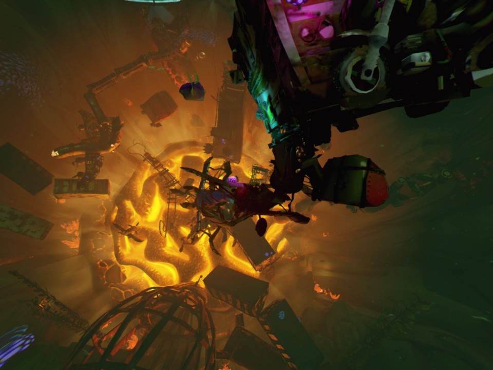 Psychonauts in the Rhombus of Ruin (PlayStation 4) screenshot: It's still a long way down to the bottom