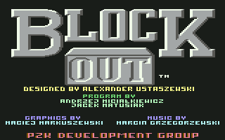 Blockout (Commodore 64) screenshot: Title