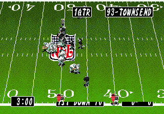 Tecmo Super Bowl II: Special Edition (Genesis) screenshot: It's hard to see what is going on...