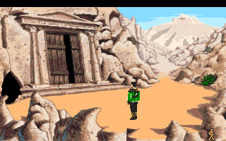 King's Quest VI: Heir Today, Gone Tomorrow (Amiga) screenshot: The entrance to the catacombs.