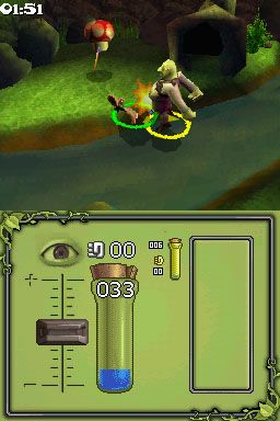 Shrek SuperSlam (Nintendo DS) screenshot: Shrek hits Ginger
