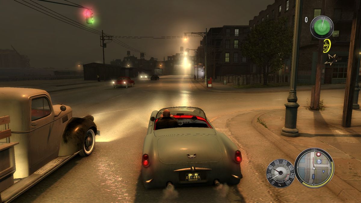 Mafia II: The Betrayal of Jimmy (Windows) screenshot: Stopping at the crossroads