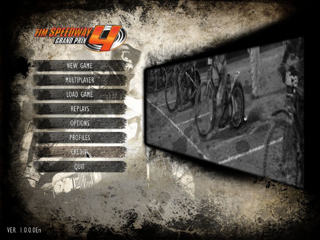 FIM Speedway Grand Prix 4 (Windows) screenshot: The main menu
