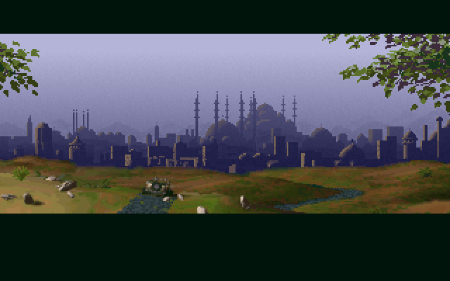Strike Commander: CD-ROM Edition (DOS) screenshot: Istanbul, home of mercenary squadrons.