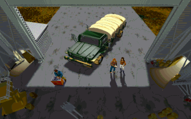 Strike Commander: CD-ROM Edition (DOS) screenshot: Headquarters of the Wildcats.