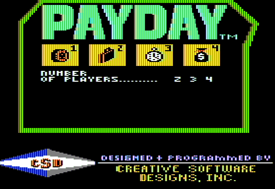 Payday (Apple II) screenshot: Introduction