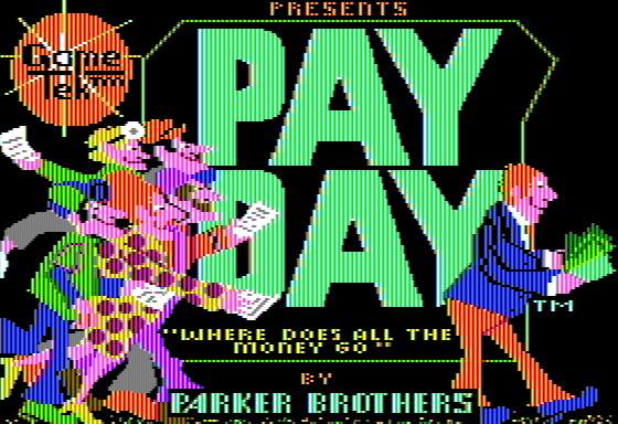 Payday (Apple II) screenshot: Title Screen