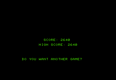 Blasto! (Commodore PET/CBM) screenshot: Game over