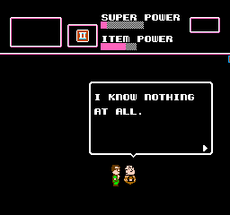 Superman (NES) screenshot: Not all conversations are helpful though